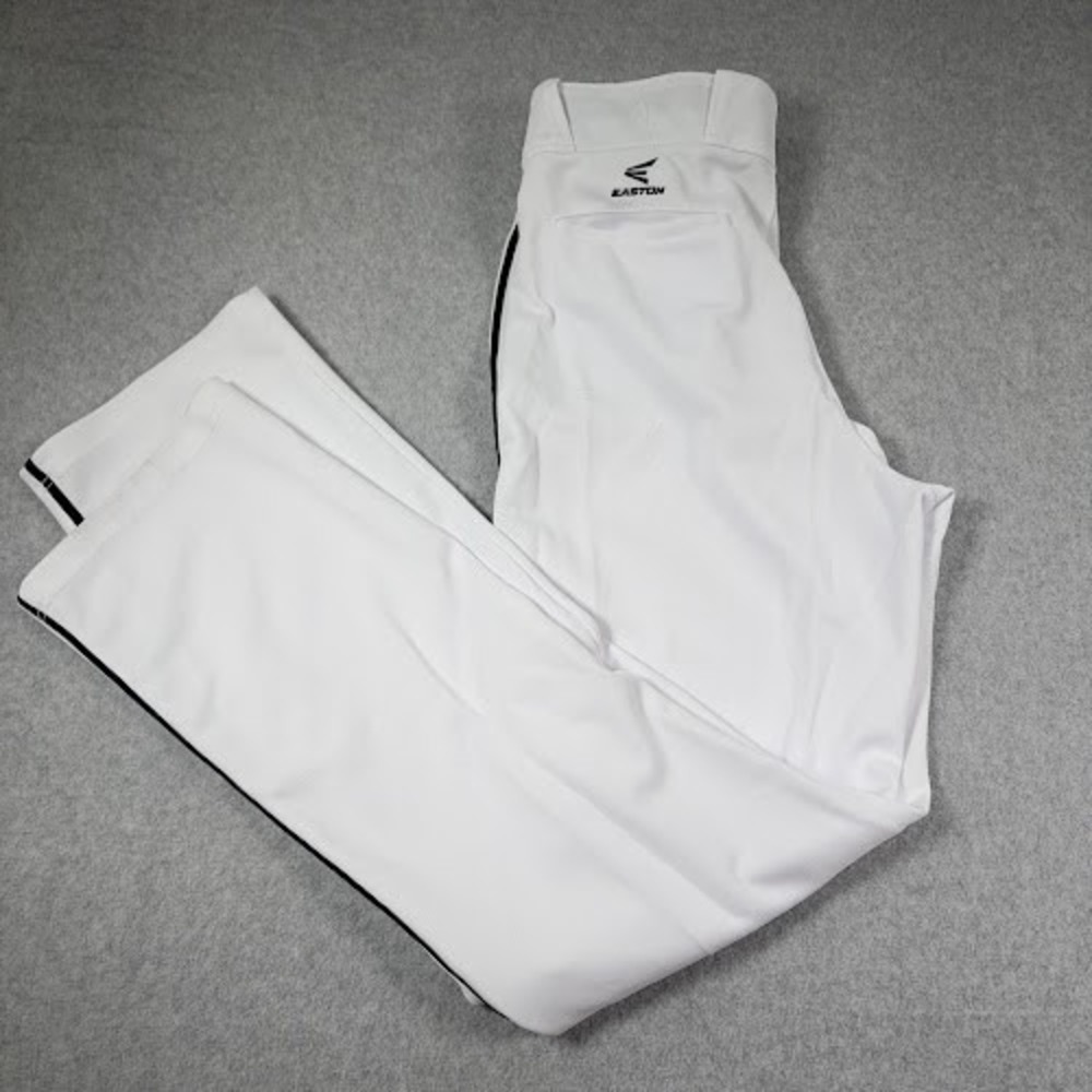 Easton Baseball  Pants Mens L fits 32x33 White Black Stripe Active Sportswear